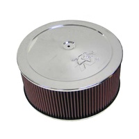 K&N KN60-1310 CHROME CUSTOM AIR CLEANER ASSEMBLY 14" x 6" FITS NECK SIZE 5-1/8"