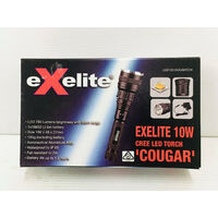 EXELITE LED10COUGARTCH COUGAR LED 10W TORCH RECHARGEABLE LITHIUM 12V 240V