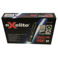 EXELITE LED10FOXTCH FOX LED 10W TORCH RECHARGEABLE LITHIUM 12V 240V CHARGE DOCK