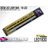 DNA 30CM LED LIGHT BAR - 18 LED 12V 300mm x 18mm x15mm, 2 METRE CABLE ( LED1830 )