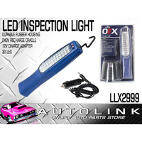OEX LLX2999 LED RECHARGEABLE INSPECTION WORK LIGHT 12V - NON SLIP RUBBER HOUSING