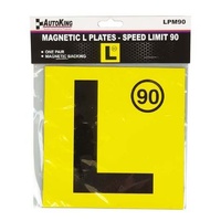 Autoking LPM Magnetic Type Yellow L Plates 90 Top Speed Pair