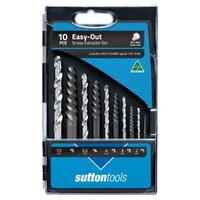 SUTTON M603S15A EASY OUT SCREW EXTRACTOR SET 10PCE CARBON STEEL IN CASE M603S15A