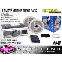 DNA ULTIMATE MARINE AUDIO PACK - USB SD MP3 DECK WITH COVER , 5.25" SPEAKERS