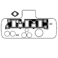 Inlet Manifold Gasket Kit for Holden Commodore VSIII UTE V6 3.8L Ecotech