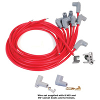 MSD 31239 RED UNIVERSAL IGNITION LEAD SET FOR V8 90° PLUG END / HEI CAP END