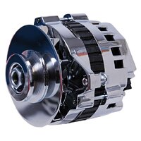 MSD 5362 Dynaforce Alternator 1 Wire Hook Up 160A Chrome for GM 1960s - 1980s