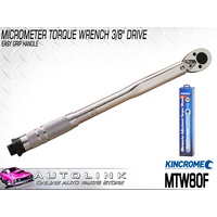 KINCROME MICROMETER TORQUE WRENCH 3/8" DRIVE 5-80 FT/LB 6.8-108.5 NM MTW80F