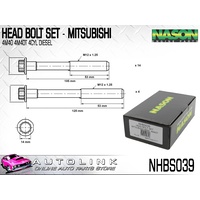 NASON NHBS039 HEAD BOLT SET FOR MITSUBISHI 2.8L 4M40 4M40T DIESEL INC TURBO