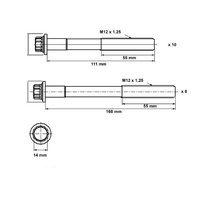 Nason NHBS128 Head Bolt Set for Toyota 1KD-FTV 3.0L & 2KD-FTV 2.5L Turbo Diesel