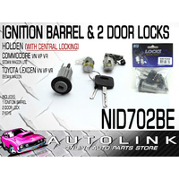 IGNITION BARREL & 2 LOCK SET FOR TOYOTA LEXCEN VN VP VR WITH CENTRAL LOCKING