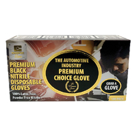 Cooper NITRILEL Premium Black Nitrile Disposable Gloves Automotive Large 100Pk