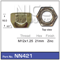 NICE NN421 STANDARD OPEN END WHEEL NUT M12 x 1.25 SOLD AS EACH