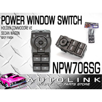 POWER WINDOW SWITCH FOR HOLDEN COMMODORE VE SEDAN WAGON MAIN SWITCH GREY FINISH