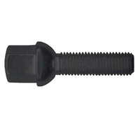 Nice NR340B Black One Piece Wheel Bolt M12 x 1.5 17mm Hex Head 68mm Long x1