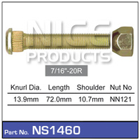 NICE NS1460 LONG WHEEL STUD 7/16" x 73mm LONG - SOLD AS EACH