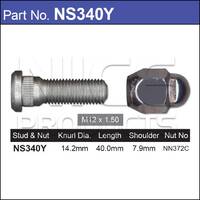 Nice NS340G Wheel Stud & Nut M12 x 1.5 For