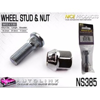 NICE NS385 WHEEL STUD & NUT FRONT FOR ISUZU DMAX WITH ALLOY WHEELS 8/2008-2013