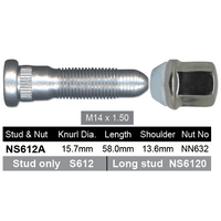 Nice NS612A Wheel Stud & Nut M14 x 1.5 for Holden VF Front Or Rear 7/2013 On