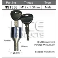 Nice NST356 Spare Wheel Lock Nut Bolt Male with x2 Keys M12 x 1.5 MR508387