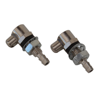 Single Spray Bolt-on Windscreen Washer Jets for Classic Cars Chrome Pair