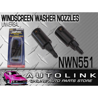 WINDSCREEN WASHER NOZZLES TALL SINGLE SPRAY 10mm HOLE 5mm HOSE STRAIGHT PUSH ON