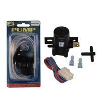 Windscreen Washer Pump Kit Universal Fit 24 Volt With Clear Hose T Piece & Push