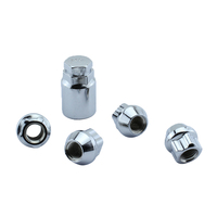 Nice P3LOCK Tapered Chrome Alloy Short Wheel Lock Nut Set 12 x 1.5mm w/ Key