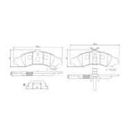 Brembo P99013N Ceramic Front Brake Pads for Holden Commodore VT VX VY VZ