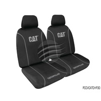 CAT PCCVCATCHP30 UNIVERSAL SEAT COVERS DURABLE KAKADU TRADIES CANVAS BLACK PAIR