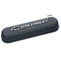 Proform Cast Alloy Valve Covers Black Raised Logo for Chev LS Series V8