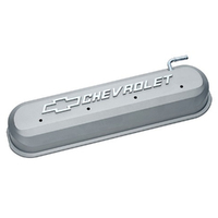 Proform PR141-263 Cast Alloy Valve Covers Gray Raised Logo Chev LS Series V8