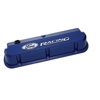 PROFORM ALLOY VALVE COVERS BLUE RAISED LOGO FORD WINDSOR 289 302 351 V8 1962-01