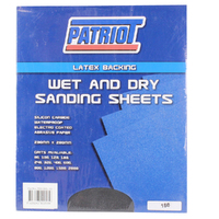 PATRIOT PSS180GL WET & DRY SANDING PAPER SHEETS - 180 GRIT 230mm x 280mm x50