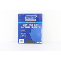 PATRIOT WET & DRY SANDING SHEETS - 600 GRIT 230mm x 280mm PACK OF 50 SHEETS