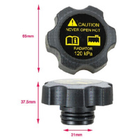Mackay RC1005 Plastic Radiator Cap with Dual Orings 18 PSI or 120 KPA
