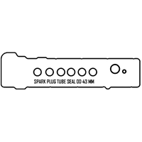 Rocker Cover Gasket Set w/ 43mm Spark Plug Tube Seals for Toyota Landcruiser 1FZ