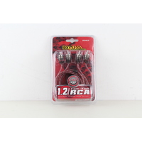 DNA RCA401R 2 RCA MALE TO 2 RCA MALE PRO SPEC CABLE - RED 1.2 METRE