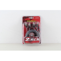 DNA 2 MALE RCA TO 2 MALE RCA PRO SPEC CABLE - BLUE 2 METRES ( RCA402BU )