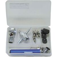 Tyre Tube Repair Kit for Bikes 15pc Valves Caps Valve Removal Tool Air Gauge