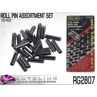PROKIT 120 PIECE ROLL PIN ASSORTMENT KIT VARIOUS SIZES IN PLASTIC CASE RG2807