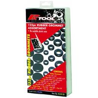 Pk Tool RG28108 Imperial Round Rubber Grommet Kit With & Without Hole 125pc