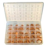 Copper Washer Assortment 540 Piece Metric Kit - Resealable Plastic Case