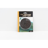 Weatherstrip Tape Foam Black 20mm Wide 3mm Thick 2 Metre Roll