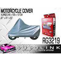 MOTORCYCLE COVER - XLARGE NYLON COMBO MATERIAL WATERPROOF 246cm x 105cm x 127cm