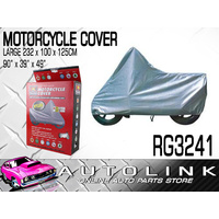 MOTOR BIKE COVER - LARGE NYLON COMBO MATERIAL WATERPROOF 232cm x 100cm x 125cm