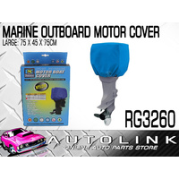 MARINE OUTBOARD MOTOR COVER - LARGE BLUE POLYESTER + PVC 75cm x 45cm x 75cm