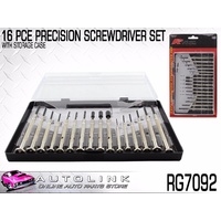PK TOOL 16PCE PRECISION SCREWDRIVER SET WITH CLEAR LID CARRY CASE - RG7092