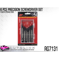 PK TOOL 6 PIECE PRECISION SCREWDRIVER SET 2x PHILIPS 4x FLAT DRIVE WITH CASE