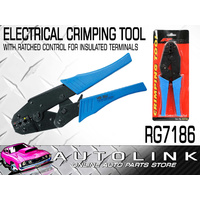 HEAVY DUTY RATCHET CONTROLLED ELECTRICAL CRIMPER PLIERS FOR INSULATED TERMINALS